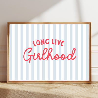 Inspirational girls’ wall art with retro lettering