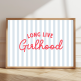 Inspirational girls’ wall art with retro lettering