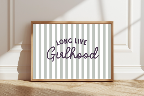 PlumSage Colourful girlhood quote poster for bedrooms