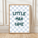 Nursery wall art with Little Man Cave text design