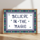 Believe In The Magic Children's Poster With Stars