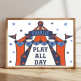 Personalised circus tent print with child’s name