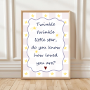 Lullaby quote poster for baby’s bedroom