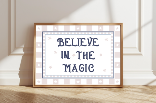 Believe In The Magic Children's Poster With Stars