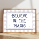 Believe In The Magic Children's Poster With Stars