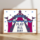 Personalised circus tent print with child’s name