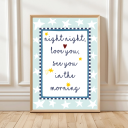 A4 bedtime poster for children’s bedroom